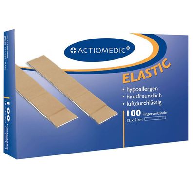 Actiomedic® Elastic Fingerverband Hautfarben 12 x 2 cm Fingerpflaster