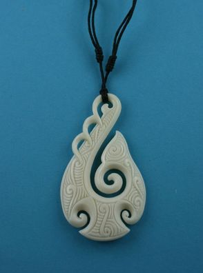 Maori Fishhook Bone Carving Hei Matau
