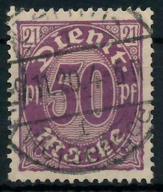 Deutsches REICH Dienstmarken 1920 Nr 21 gestempelt X939FC6