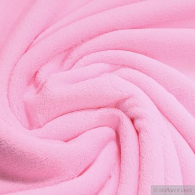 Stoff Polyester Wellness Fleece rosa Kuschelfleece