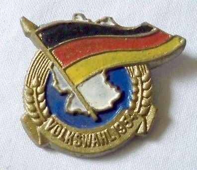 seltenes DDR Papp Abzeichen Volkswahl 1954