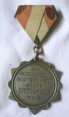 alter Orden Dem Scheibenkönig Schützengesellschaft Niederschindmaas um 1910