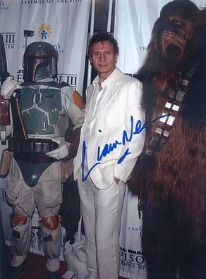 Original Autogramm LIAM NEESON Star Wars Premiere in New York (Großfoto)