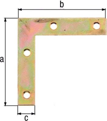 Möbelwinkel 75x75x12mm Stahl roh galv. gelb verz. GAH