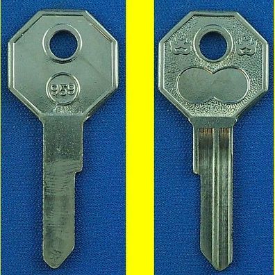 Schlüsselrohling Börkey 959 alter Kopf - für CEM, Belzer, Eurolocks, L + F, Lucas..