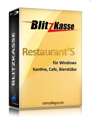 TSE Blitz!Kasse® Restaurant´S Kassensoftware Gastronomie Caffe Restaurant / Lizenz