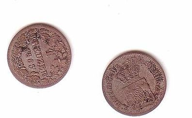 1 Kreuzer Billon Münze Bayern 1863