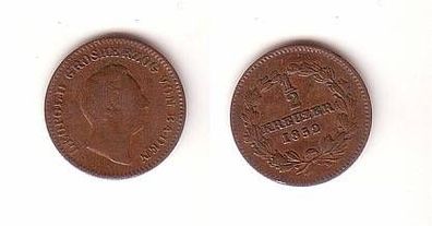 1/2 Kreuzer Kupfer Münze Baden 1852