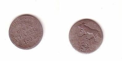 1/24 Taler Silber Münze Herzogtum Anhalt 1822