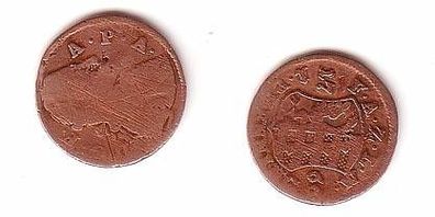1 Pfennig Kupfer Münze Anhalt Zerbst 1766