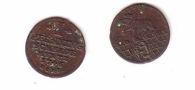 1 Pfennig Kupfer Münze Herzogtum Anhalt 1746