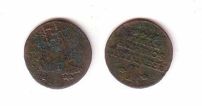 1 Pfennig Kupfer Münze Herzogtum Anhalt 1746 s