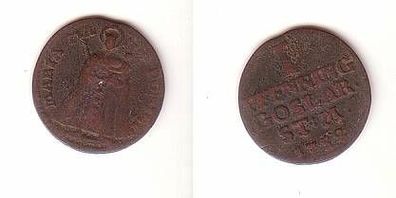 1 Pfennig Kupfer Münze Goslar 1752