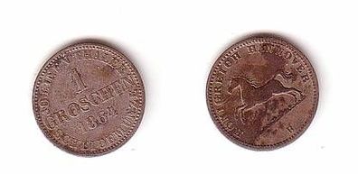 1 Groschen Silber Münze Königreich Hannover 1864 B