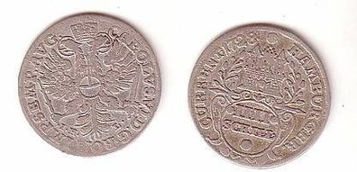 4 Schilling Silber Münze Hamburg 1728 f. ss