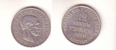 1/12 Taler Silber Münze Hannover 1851 B