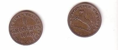 1 Groschen Silber Münze Königreich Hannover 1863 B