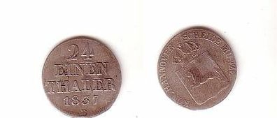 1/24 Taler Silber Münze Hannover 1837 B