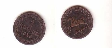 1 Groschen Silber Münze Königreich Hannover 1858 B ss