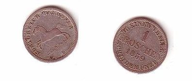 1 Groschen Silber Münze Königreich Hannover 1859 B