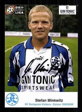 Stefan Minkwitz Stuttgarter Kickers 1999-00 Autogrammkarte + A48700
