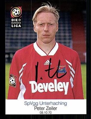 Peter Zeiler SpVgg Unterhaching 1998-99 Autogrammkarte + A48723