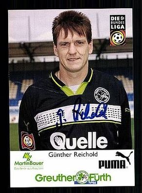 Günther Reichold SpVgg Greuther Fürth 1996-97 Autogrammkarte + A48766