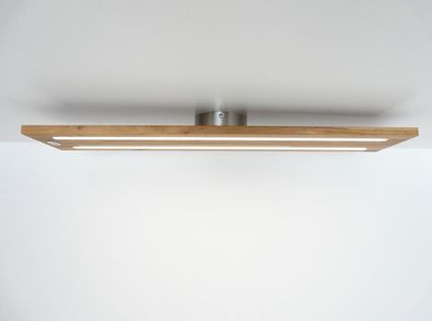 Deckenleuchte Lampe Holz Eiche geölt 80 cm mit Dimmer