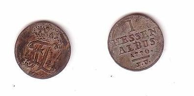 1 Albus Billon Münze Hessen Kassel 1770 F.U.