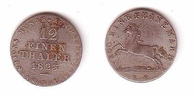 1/12 Taler Silber Münze Hannover 1823 L.B.