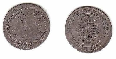 1/12 Reichstaler Silber Münze Hessen Kassel 1768 F.U.