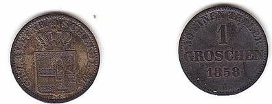 1 Silber Groschen Münze Oldenburg 1858 B
