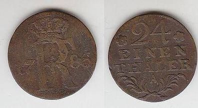 1/24 Taler Silber Münze Preussen 1786 A s/ ss