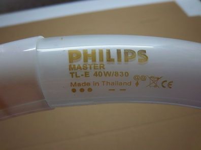 Philips MASTER g10q TL-E 40w/830 Made in Thailand CE Ring Kreis Lampe rund gelblich