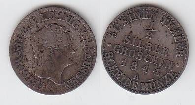 1/2 Silber Groschen Münze Preussen 1844 A
