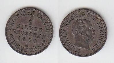 1/2 Silber Groschen Münze Preussen 1870 A ss+