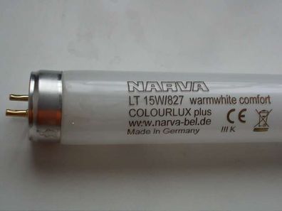 Leuchtstofflampe T8 Neonlampe 2700 K 15w 827 extra warm-weiss 43 44 45 cm Röhre 15 w