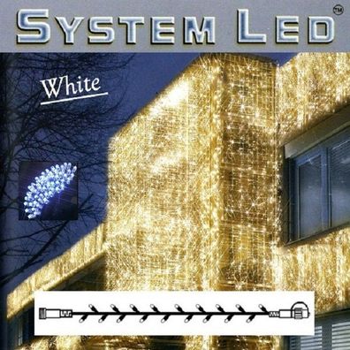 System LED Lichterkette Extra 3m 30er blau Kabel weiß Best Season 466-09-3