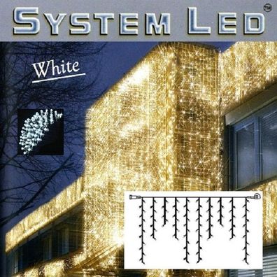System LED Eisregen-Lichterkette Extra 2x1m 100er cool light-weiß außen 466-38