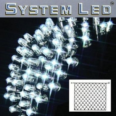 System LED Lichternetz 3x3m 192er cool ligt Kabel schwarz 465-18-33