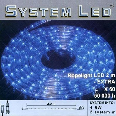 System LED Lichtschlauch Ropelight Extra 2m blau 465-83