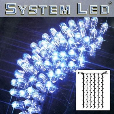 System LED Lichtervorhang extra 102er 1x2m blau / schwarz 465-59