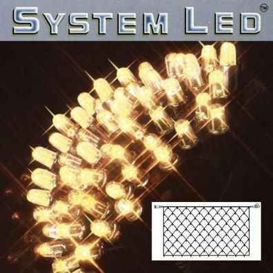 System LED Lichternetz 2x1m 100er warmweiß - schwarz 465-16