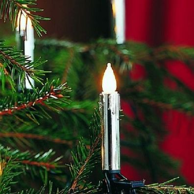 Weihnachtsbaumbeleuchtung 20er Lichterkette silber gefrostet 2316-900