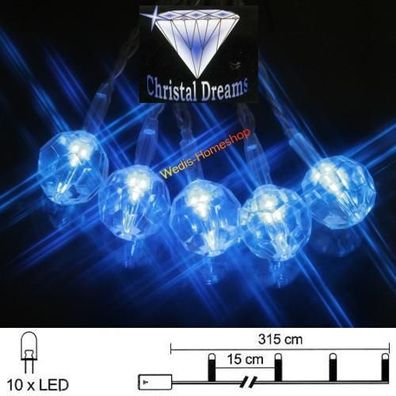 LED Lichterkette 10er Batteriebetrieb blau Jewel Best Season 007-11