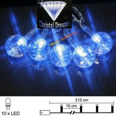 LED Lichterkette 10er Batteriebetrieb blau Gem Best Season 007-21