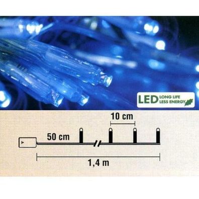 Micro LED Lichterkette 10er Batteriebetrieb blau Best Season 725-24