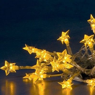 LED Lichterkette 20er Sterne gelb Batteriebetrieb Konstsmide 1263-003