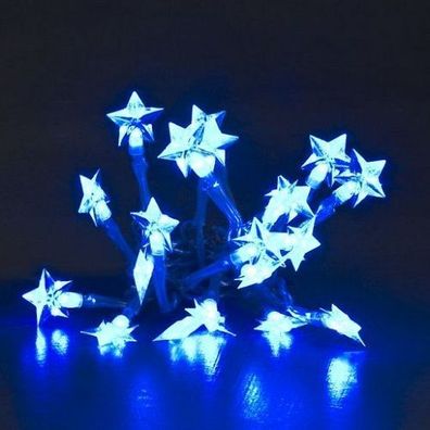 LED Lichterkette 20er Sterne blau Batteriebetrieb Konstsmide 1263-403