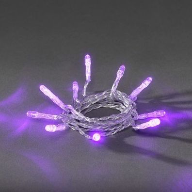 LED Lichterkette 20er purpur / lila Batterie innen Konstsmide 1408-453